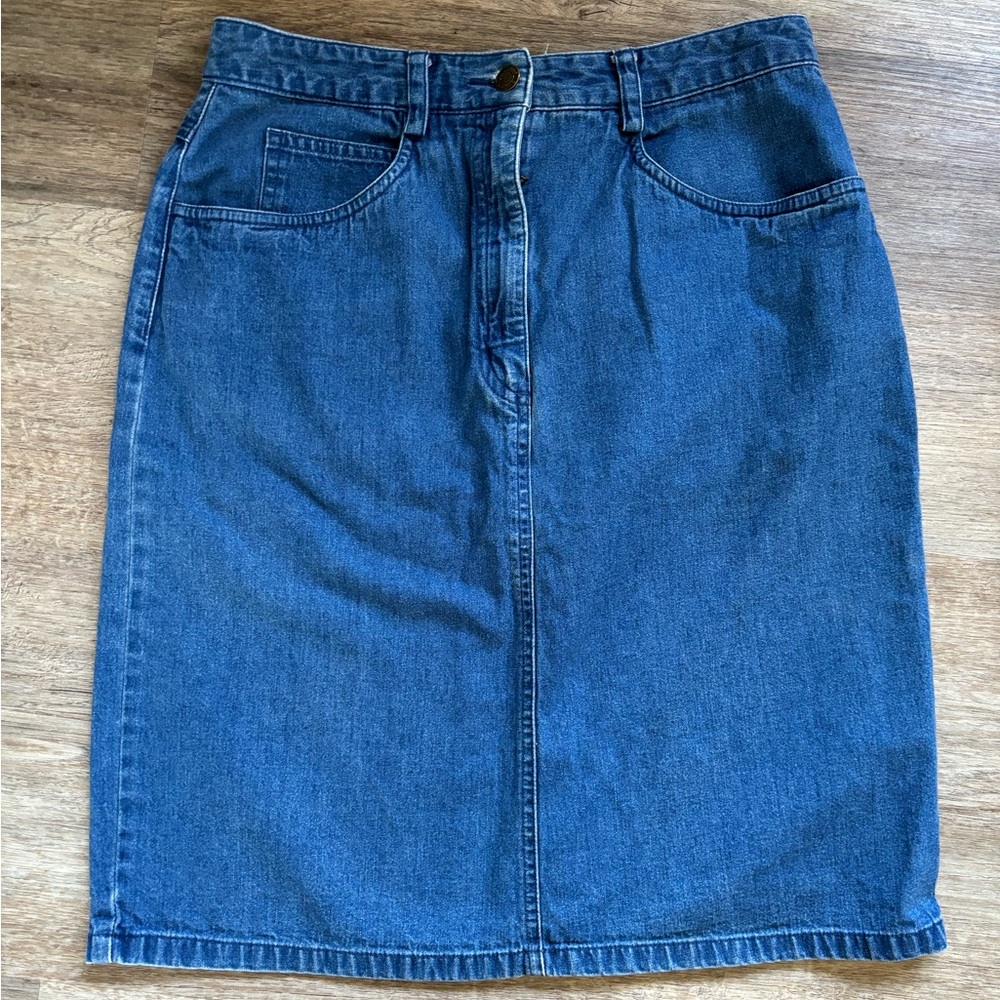 Talbots Petites Size 10 Jean Skirt